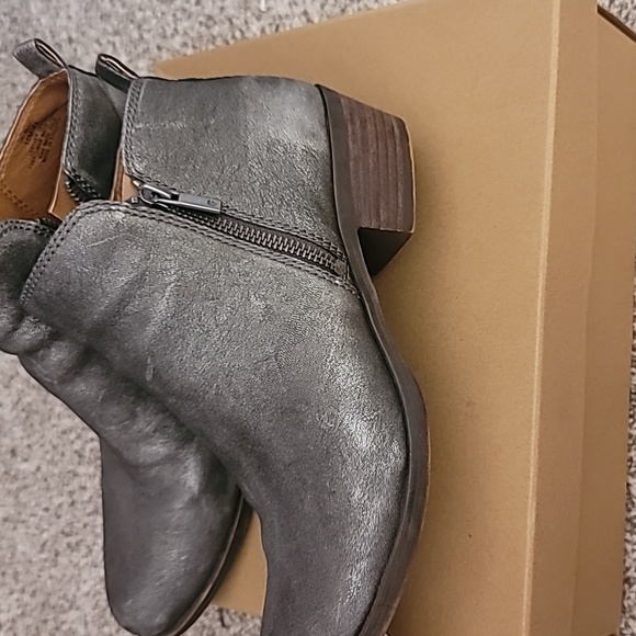 Lucky Distressed Pewter Rock Boots Size 10 VGUC - Picture 2 of 6